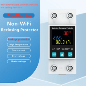Smart Home WIFI 2P 1-63A Adjustable Circuit Breaker Earth Leakage Voltage Protector